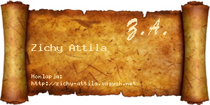 Zichy Attila névjegykártya